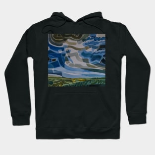 Abstract Blue Skies Landscape Hoodie